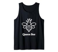 Queen Bee Cute Line Art Nature Theme Graphic Design Tank Top