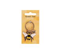 Queen Bee Enamel Keyring KDMD Black One Size