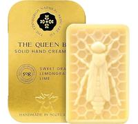 Queen Bee Hand Cream Bar - 100% Natural Moisturiser for Very Dry Hands | With Beeswax, Cocoa Butter & Coconut Oil | Long-Lasting, Travel-Friendly, Cruelty-Free, Ideal for Gifting | 50g
