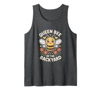 Queen Bee of The Backyard Bees Tank Top, Men, Dark Heather Grey, Small