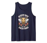 Queen Bee of The Backyard Bees Tank Top, Men, Navy Blue, Large