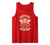 Queen Bee of The Backyard Bees Tank Top, Men, Red, Small