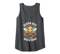 Queen Bee of The Backyard Bees Tank Top, Women, Dark Heather Grey, Small