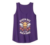 Queen Bee of The Backyard Bees Tank Top, Women, Purple, Small