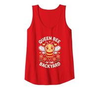 Queen Bee of The Backyard Bees Tank Top, Women, Red, Small