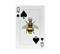 Queen Bee Playing Card Canvas Poster Bedroom Decor Landscape Office Room Decor Gift 20x30inch(50x75cm)