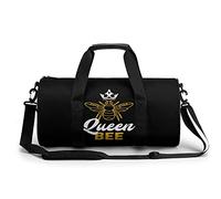 Queen Bee Sports Gym Bag Cylindrical Durable Duffel Bag With Shoulder Strap For Travel Sport Workout, style, 17.7in/9in/9in