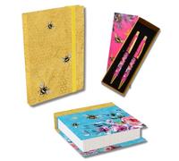 Queen Bee Stationery Gift Set for Students - A6 Notebook, Luxury Note Block (300 Sheets) & Designer Pen Set - University Essentials Bundle for Back to School, Study, Journaling & Organisation