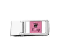 Queen Black Word Chess Game Slim Money Clip Stainless Holder Pocket Wallet