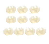 Queen Cage Bee Cage Beekeeper Tools Plastic Reusable Safe Protective Essential Beekeeping Equipment for Hive Inspection and Queen Rearing 10Pcs Hexagonal Shape