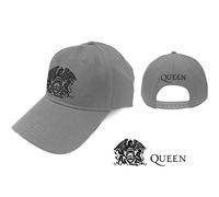 Queen - Cappello (Unisex-U) Black Classic Crest (Grigio)
