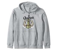 Queen Chess Piece The Queen Board Game Chess Club Lover Zip Hoodie
