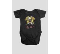Queen Classic Crest Baby Grow in Black | Size: 24 m Queen Black 24 m