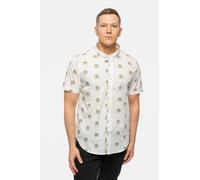 Queen Classic Crest Band Logo All Over Print Casual Shirt in White | Size: XL Queen White XL