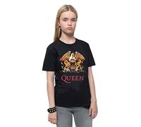 Queen 'Classic Crest' (Black) Kids T-Shirt (5-6 Years)