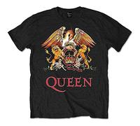 Queen 'Classic Crest' (Black) Kids T-Shirt (7-8 Years)