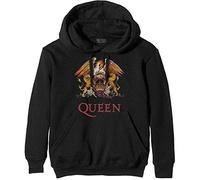 Queen 'Classic Crest' (Black) Pullover Hoodie (x-Large)