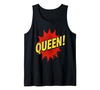 Queen Cranky Pop Art Explosion Bold Retro Comic Design Tank Top