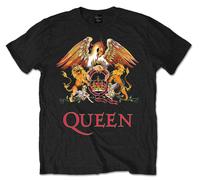 Queen Crest Logo Freddie Mercury Rock Licensed T-Shirt Men