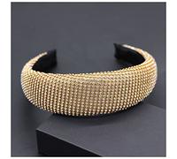 Queen Crown Boho Gorgeous Padded Baroque Headbands Luxury Crystal Hairbands For Women Rhinestone Tiara Bling Hair Accessories Snow Queen Crown(14)