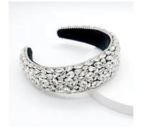 Queen Crown Boho Gorgeous Padded Baroque Headbands Luxury Crystal Hairbands For Women Rhinestone Tiara Bling Hair Accessories Snow Queen Crown(27)