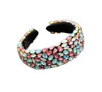 Queen Crown Boho Gorgeous Padded Baroque Headbands Luxury Crystal Hairbands For Women Rhinestone Tiara Bling Hair Accessories Snow Queen Crown(6)