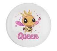Queen Cute Bee Beautiful Glass Refrigerator Magnets Strong Magnetic Fridge Sticker for Office Cabinets Whiteboards 1 PCS