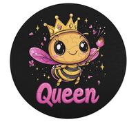 Queen Cute Bee Round Wooden Puzzles for Adults Funny Colorful Jigsaw Puzzle Home Decors Gift 68 PCS