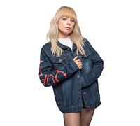 Queen Denim Jacket Classic White Crest Band Logo Official Unisex Blue XXL