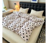 Queen Duvet Cover with Cute Stripes Pattern Soft Cozy Cotton Bedding Set