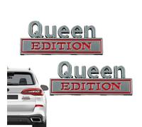 Queen Edition 3D Emblem Sticker, 2 Pieces 3D Waterproof Metal Car Accessories - Queen Edition Emblem - for Trucks SUV Windshield Window Door Rear Panel Car
