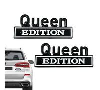 Queen Edition 3D Emblem Sticker | 2 Stickers 3D Waterproof, Queen Edition Design Metal Sticker for Car, Trucks, SUV, Motorcycle, Car, Window, Door Rear Panel, Voy