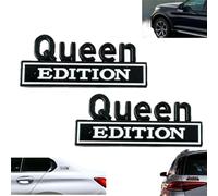 Queen Edition 3D Emblem Sticker,Funny & Durable Edition Emblems Sticker Badge,Universal Fit Waterproof Alloy Decals,Easy Peel Installation for Car Truck SUV Motorcycle (2E)