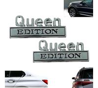 Queen Edition 3D Emblem Sticker,Funny & Durable Edition Emblems Sticker Badge,Universal Fit Waterproof Alloy Decals,Easy Peel Installation for Car Truck SUV Motorcycle (2H)