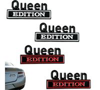 Queen Edition 3D Emblem Sticker, Funny - Durable New Automotive Queen Edition 3D Car Emblem for Tailgate Bumper Hood Car, Truck, SUV, Exterior Decoration and Accessories (A+B)