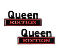 Queen Edition 3D Sticker | 2 Pieces 3D Waterproof Metal Car Accessories | Queen Edition Emblem Auto | for Trucks SUV Motorcycle Car Window Door Back Panel Travel
