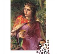 Queen Eleanor by Frederick Sandys 1000-Piece Jigsaw Puzzle for Adults, 70x50cm/1000pcs, White Cardboard for Simple Sorting; Relaxed Solo Time at Home