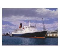 Queen Elizabeth 2 QE2 Cunard British Ocean Liner Cruise Ship Birthday Card