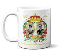 Queen Elizabeth and Prince Philip 1952-2012 Diamond Jubilee 11oz Mug