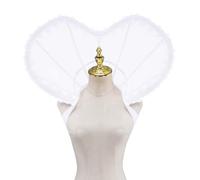 Queen Elizabeth Costume Collar Heart Shape Gothic Stand Up Collar Victorian Tudor Queen Dress Accessories, White, One Size