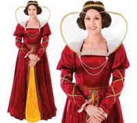 Multicolor Queen Elizabeth Adult Costume - 1 Set - Perfect for Royalty-Themed Events & Costume Parties Halloween Halloween
