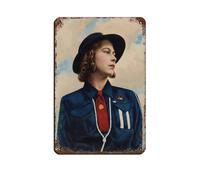 Queen Elizabeth Giclée Art Tin Sign Vintage Metal Pub Club Cafe Bar Home Wall Art Decoration Poster Retro 8x12inch(20x30cm)