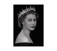 Queen Elizabeth II Commemorative Poster, Black and White Memorial Poster for England Queen, in Memoriam Her Majesty Queen Elizabeth II,Mourning The Queen Elizabeth II Poster