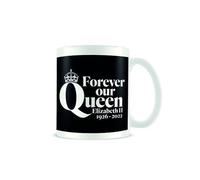 Queen Elizabeth II Forever Our Queen Mug in Black Queen Elizabeth II Black