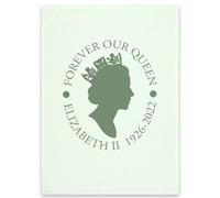 Queen Elizabeth II Forever Our Queen Tea Towel in Mint Queen Elizabeth II Mint