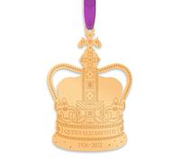 Queen Elizabeth II Gold Crown 1926-2022 Christmas Bauble Tree Decoration Ornament Commemorative Gift Memory