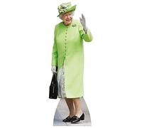 Queen Elizabeth II Green Dress (172cm x 61cm) | Life Size Cardboard Cutout | Celebrity Cutout for Parties and Décor