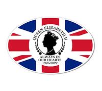 Queen Elizabeth II Her Majesty Decal Car Window Sticker Wall Sticker Art Decal Mural (18cm x 13cm) (Design 1)