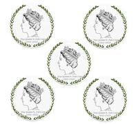Queen Elizabeth II Memorial Christmas Tree Ornaments - 5pcs/Set Acrylic Hanging Decor for Her Majesty 1926-2022, Union Jack Flag Christmas Party Favors, Keepsake Souvenirs