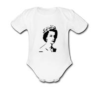 QUEEN ELIZABETH II Personalised Unique Baby Vest Baby Grow Babygrow Cute Novelty Boys Girls Unisex Funny